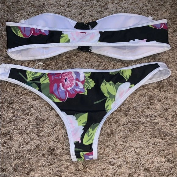 Floral Strapless Bikini - Picture 2 of 2